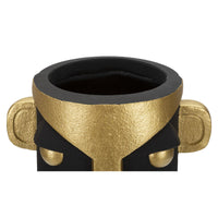 Vaso Decorativo Viso 22, Nero, Poliresina, 30x23,5x40 cm, Seven Design