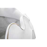 Vaso Decorativo MF658, Bianco, Poliresina, 44x44x37 cm, Seven Design