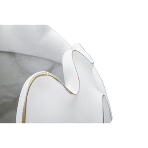 Vaso Decorativo MF658, Bianco, Poliresina, 44x44x37 cm, Seven Design