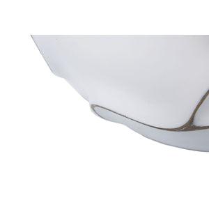 Vaso Decorativo MF658, Bianco, Poliresina, 44x44x37 cm, Seven Design