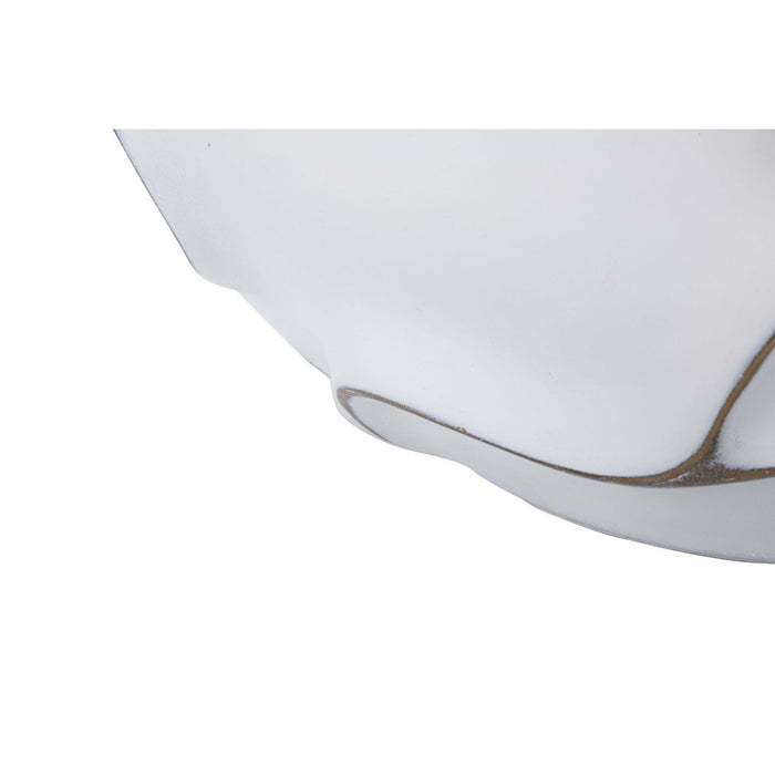 Vaso Decorativo MF658, Bianco, Poliresina, 44x44x37 cm, Seven Design