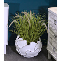 Vaso Decorativo MF658, Bianco, Poliresina, 44x44x37 cm, Seven Design