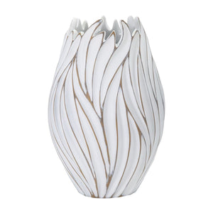 Vaso Decorativo MF668, Bianco, Poliresina, 27x27x41,5 cm, Seven Design