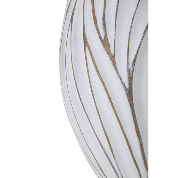Vaso Decorativo MF668, Bianco, Poliresina, 27x27x41,5 cm, Seven Design