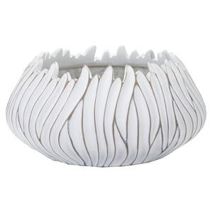 Vaso Decorativo MF670, Bianco, Poliresina, 40x40x20 cm, Seven Design