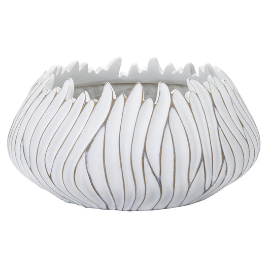 Vaso Decorativo MF670, Bianco, Poliresina, 40x40x20 cm, Seven Design