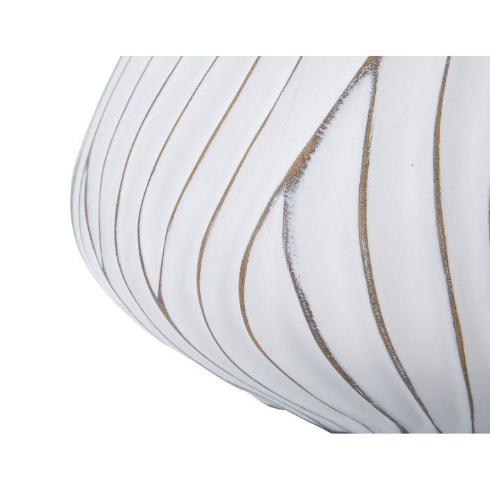 Vaso Decorativo MF670, Bianco, Poliresina, 40x40x20 cm, Seven Design