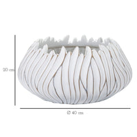 Vaso Decorativo MF670, Bianco, Poliresina, 40x40x20 cm, Seven Design