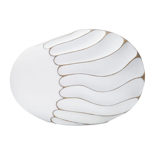 Vaso Decorativo MF684, Bianco, Poliresina, 34x11,5x24,5 cm, Seven Design