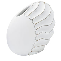 Vaso Decorativo MF684, Bianco, Poliresina, 34x11,5x24,5 cm, Seven Design