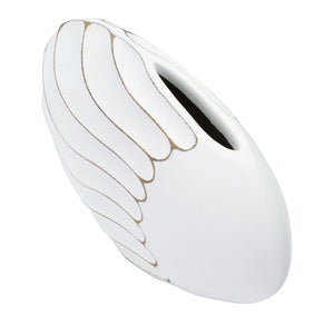 Vaso Decorativo MF684, Bianco, Poliresina, 34x11,5x24,5 cm, Seven Design