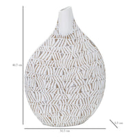 Vaso Decorativo MF671, Bianco, Poliresina, 30,5x11,5x46,5 cm, Seven Design
