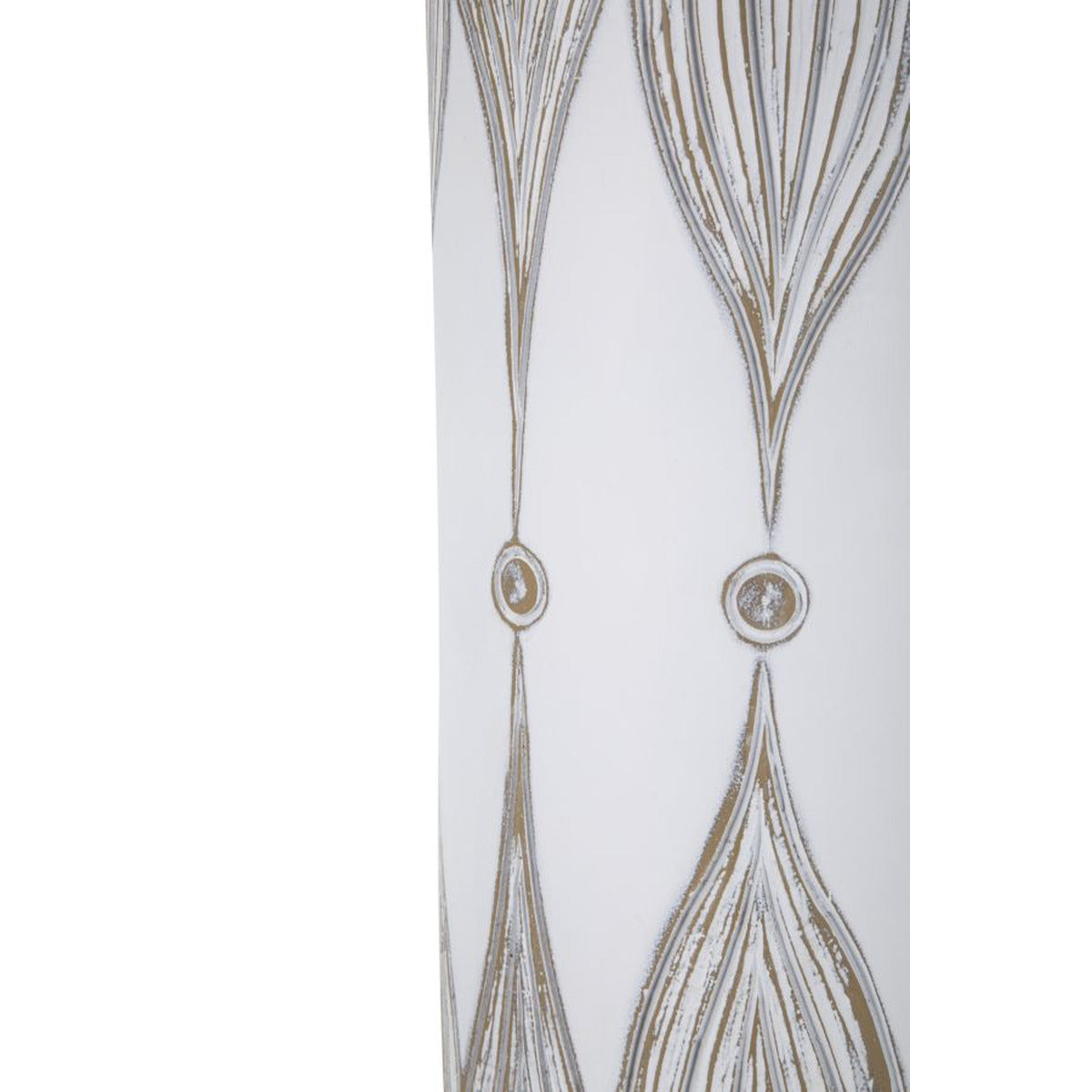 Vaso Decorativo MF663, Bianco, Poliresina, 15,5x15,5x74 cm, Seven Design