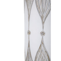 Vaso Decorativo MF663, Bianco, Poliresina, 15,5x15,5x74 cm, Seven Design