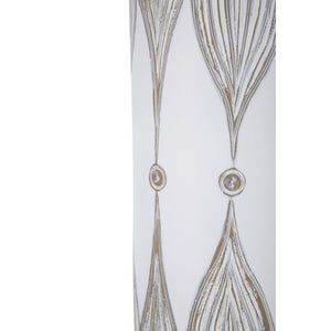 Vaso Decorativo MF663, Bianco, Poliresina, 15,5x15,5x74 cm, Seven Design