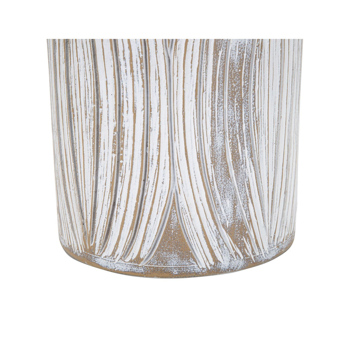 Vaso Decorativo MF663, Bianco, Poliresina, 15,5x15,5x74 cm, Seven Design