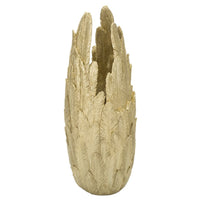 Vaso Decorativo MF653, Oro, Poliresina, 32x34x80 cm, Seven Design