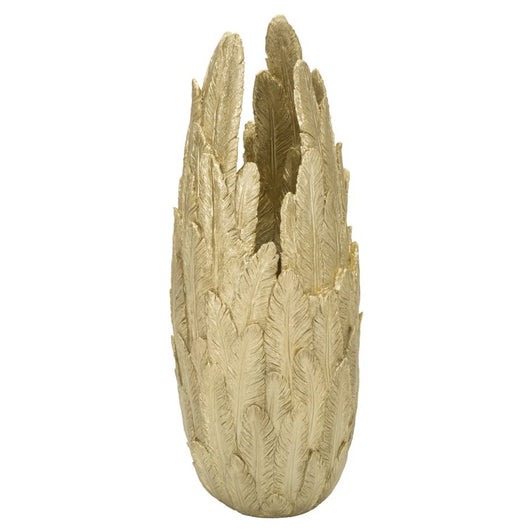 Vaso Decorativo MF653, Oro, Poliresina, 32x34x80 cm, Seven Design