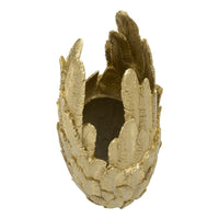 Vaso Decorativo MF653, Oro, Poliresina, 32x34x80 cm, Seven Design