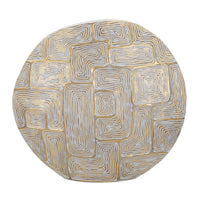 Vaso Decorativo MF662, Oro, Poliresina, 48x13x44,5 cm, Seven Design