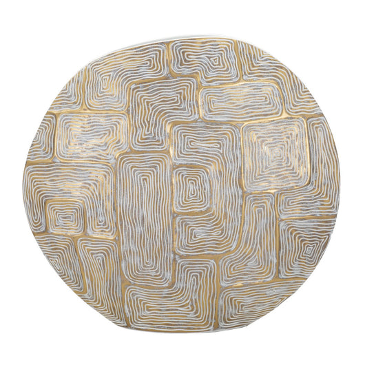 Vaso Decorativo MF662, Oro, Poliresina, 48x13x44,5 cm, Seven Design