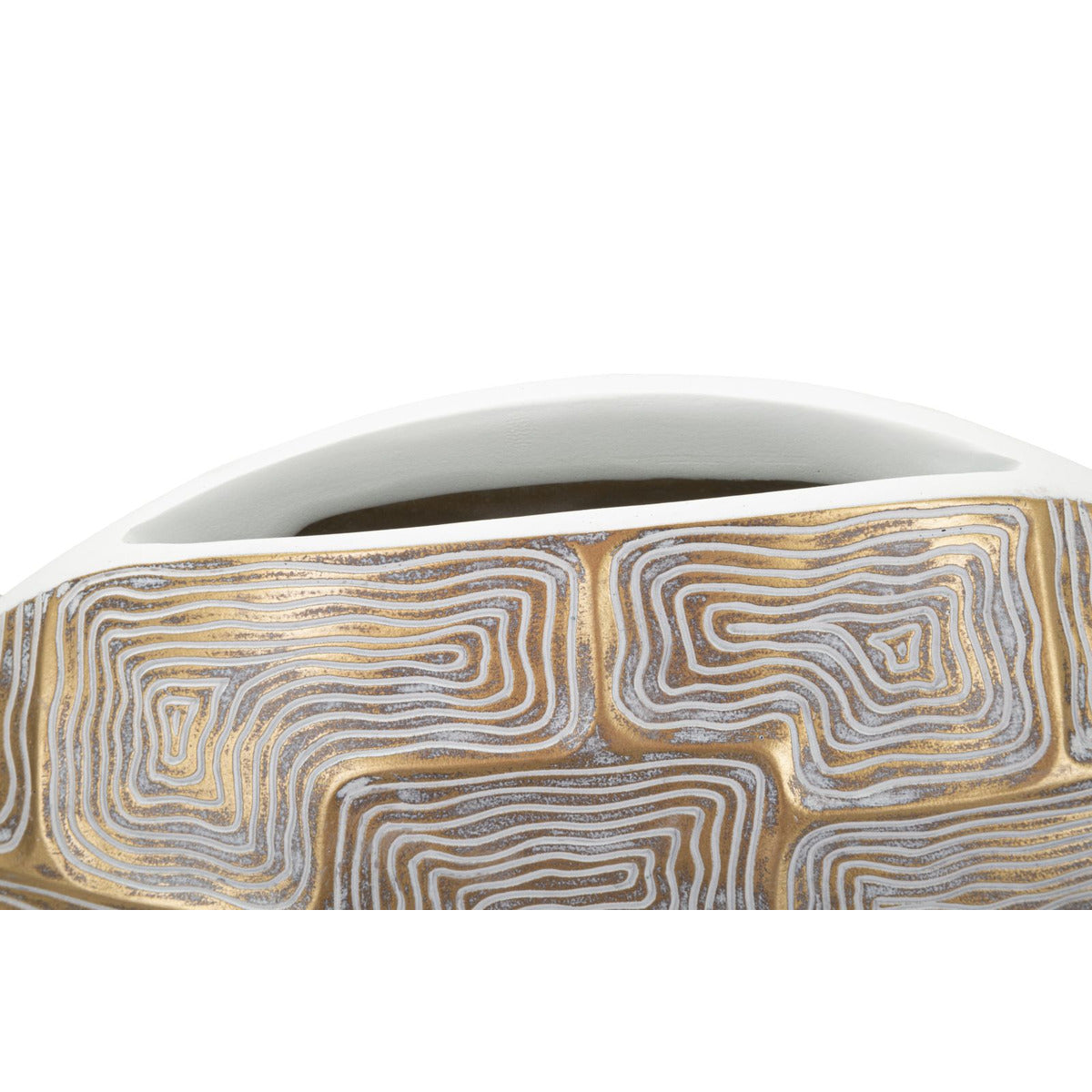 Vaso Decorativo MF662, Oro, Poliresina, 48x13x44,5 cm, Seven Design