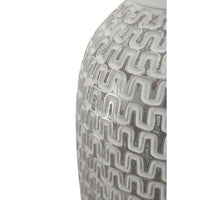 Vaso Decorativo MF675, Bianco, Poliresina, 21x21x43 cm, Seven Design