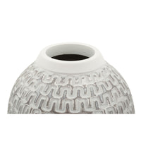 Vaso Decorativo MF675, Bianco, Poliresina, 21x21x43 cm, Seven Design