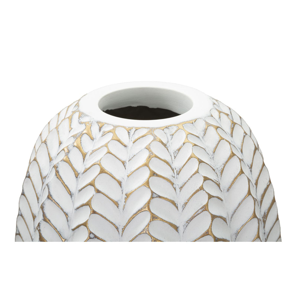 Vaso Decorativo MF673, Bianco, Poliresina, 18,5x18,5x46 cm, Seven Design