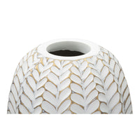 Vaso Decorativo MF673, Bianco, Poliresina, 18,5x18,5x46 cm, Seven Design
