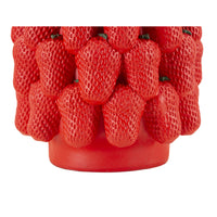 Vaso Decorativo Fragole, Rosso, Poliresina, 20x20x32 cm, Seven Design