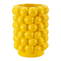 Vaso Decorativo Limoni, Giallo, Poliresina, 21x21x28 cm, Seven Design