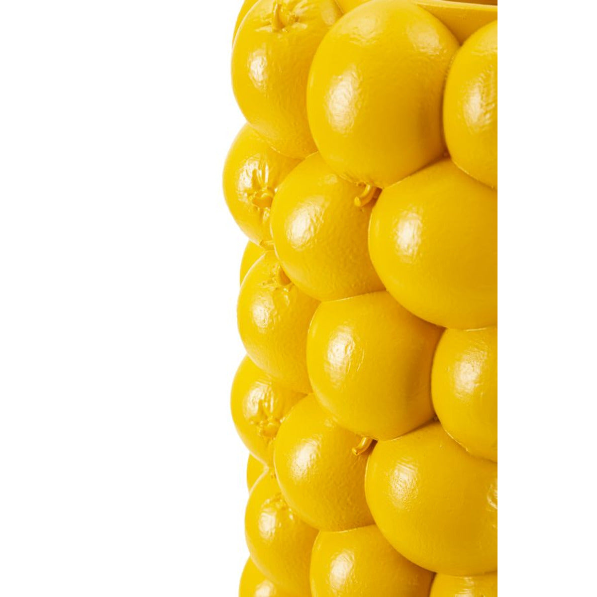 Vaso Decorativo Limoni, Giallo, Poliresina, 21x21x28 cm, Seven Design