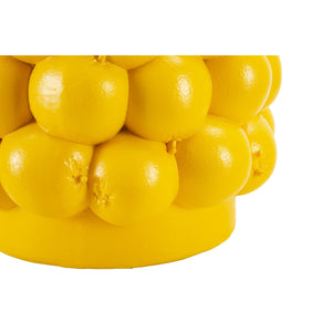 Vaso Decorativo Limoni, Giallo, Poliresina, 21x21x28 cm, Seven Design