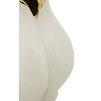 Vaso Decorativo MF636, Bianco, Ceramica, 23x23x27,5 cm, Seven Design