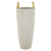 Vaso Decorativo MF633, Bianco, Ceramica, 18x18x45 cm, Seven Design