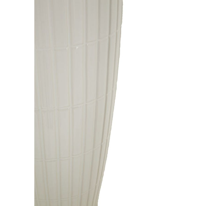 Vaso Decorativo MF633, Bianco, Ceramica, 18x18x45 cm, Seven Design