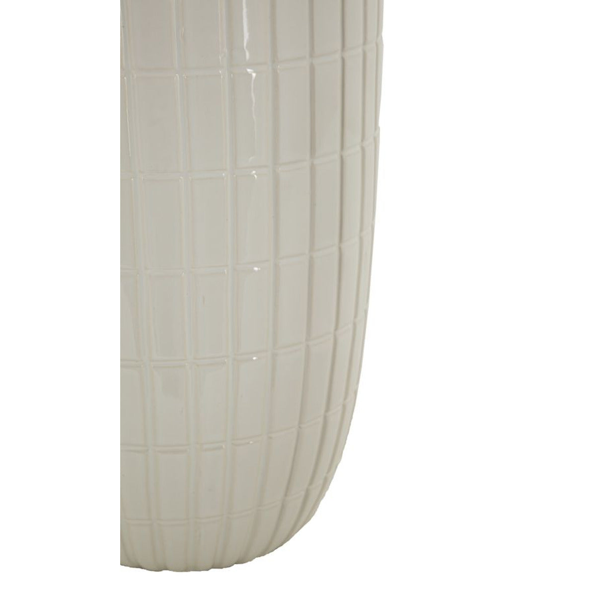 Vaso Decorativo MF648, Bianco, Ceramica, 18x18x25 cm, Seven Design