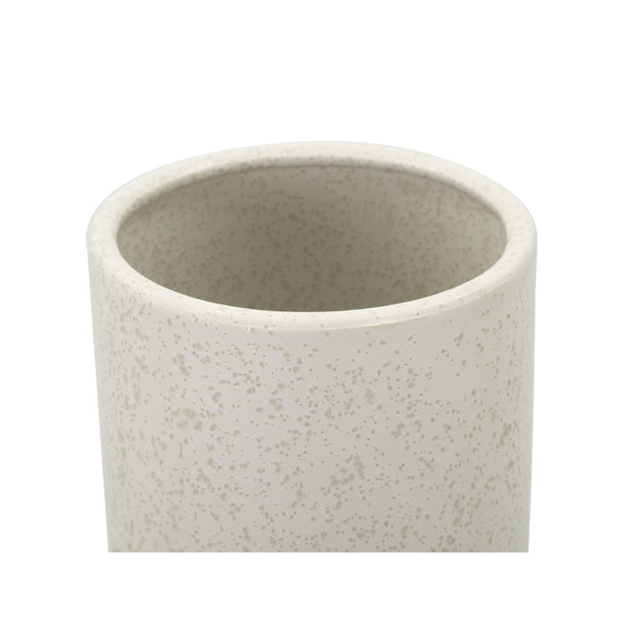 Vaso Decorativo MF638, Beige, Ceramica, 15,5x15,5x41 cm, Seven Design