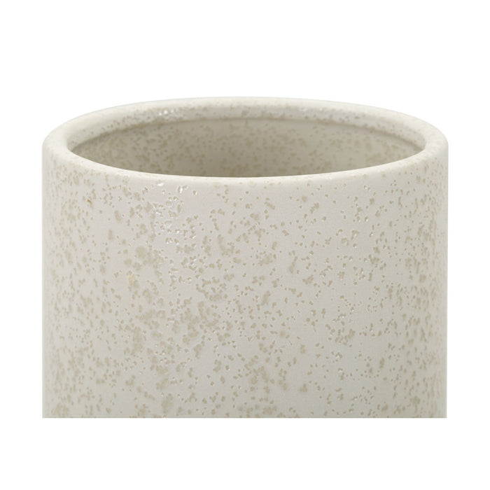 Vaso Decorativo MF646, Beige, Ceramica, 16x16x28 cm, Seven Design
