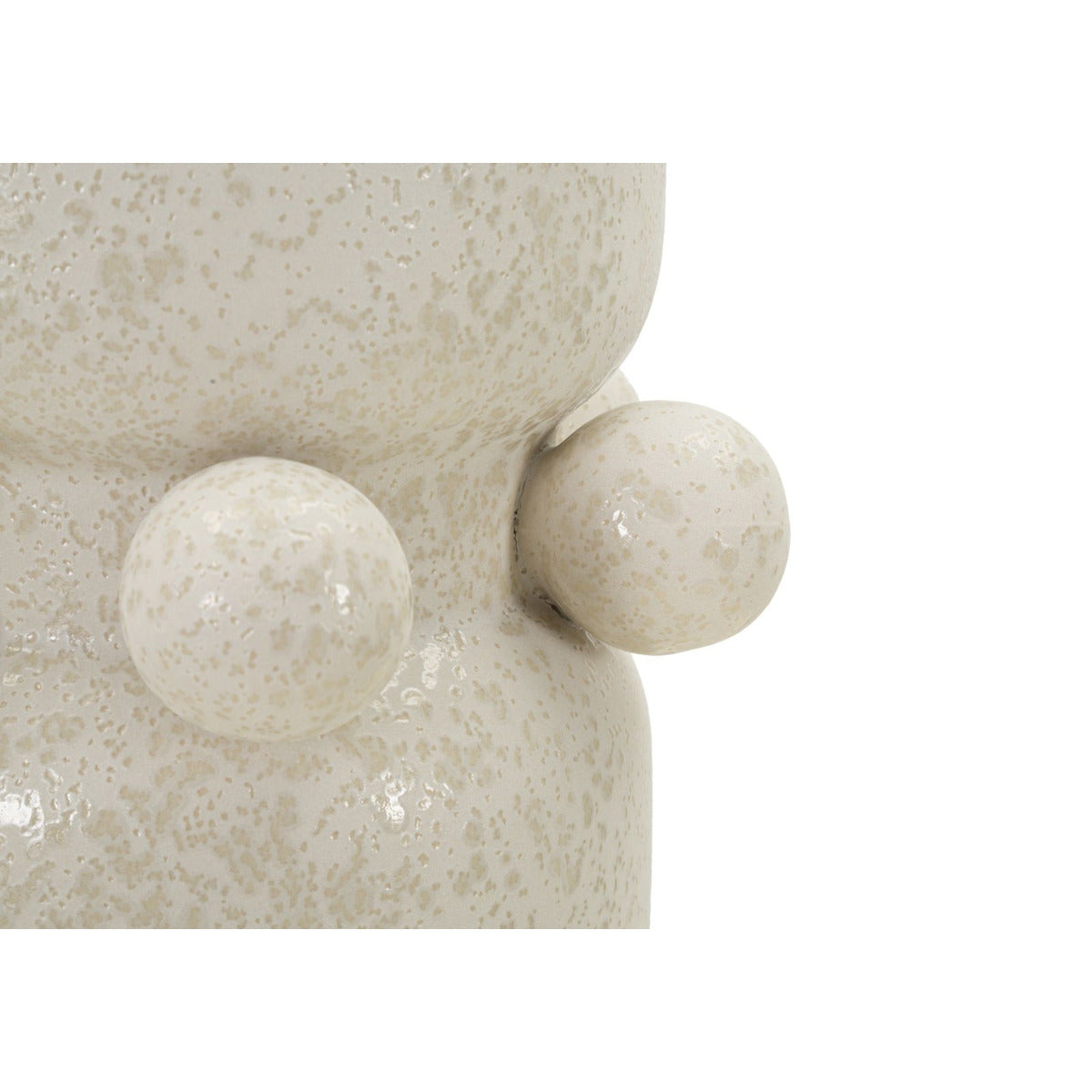 Vaso Decorativo MF646, Beige, Ceramica, 16x16x28 cm, Seven Design