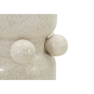 Vaso Decorativo MF646, Beige, Ceramica, 16x16x28 cm, Seven Design