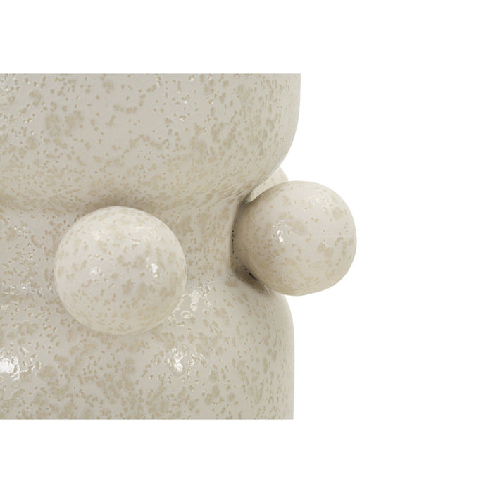 Vaso Decorativo MF646, Beige, Ceramica, 16x16x28 cm, Seven Design