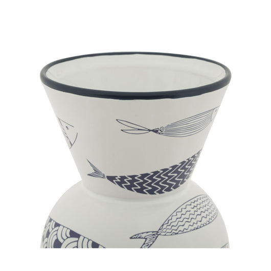 Vaso Decorativo MF637, Multicolore, Ceramica, 14x14x38,5 cm, Seven Design