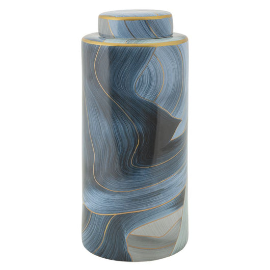 Vaso Decorativo MF634, Multicolore, Ceramica, 15x15x34 cm, Seven Design