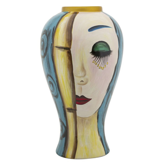 Vaso Decorativo MF630, Multicolore, Ceramica, 28x28x50 cm, Seven Design