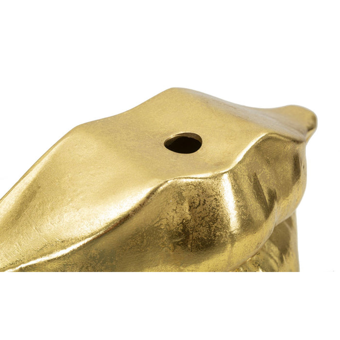 Vaso Decorativo Bocca, Oro, Poliresina, 23x8x12 cm, Seven Design