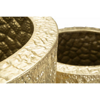 Set di 3 Vasi Decorativi MF419, Oro, Metallo, 50,8x50,8x114,9 cm, Seven Design
