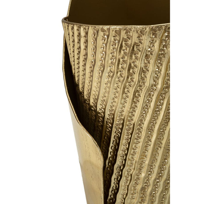 Set di 3 Vasi Decorativi MF423, Oro, Metallo, 39x42x75 cm, Seven Design