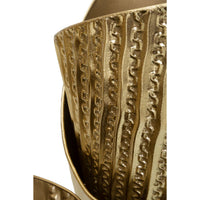 Set di 3 Vasi Decorativi MF423, Oro, Metallo, 39x42x75 cm, Seven Design